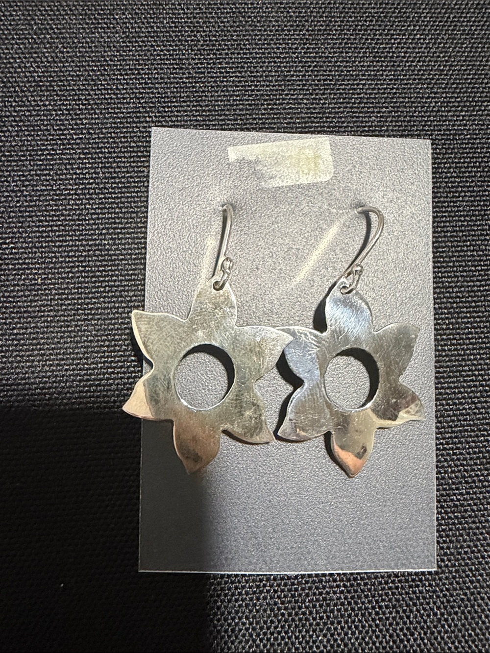 Mexican Silver 925 Floral Hoop Drop Earrings - Women Jewelry